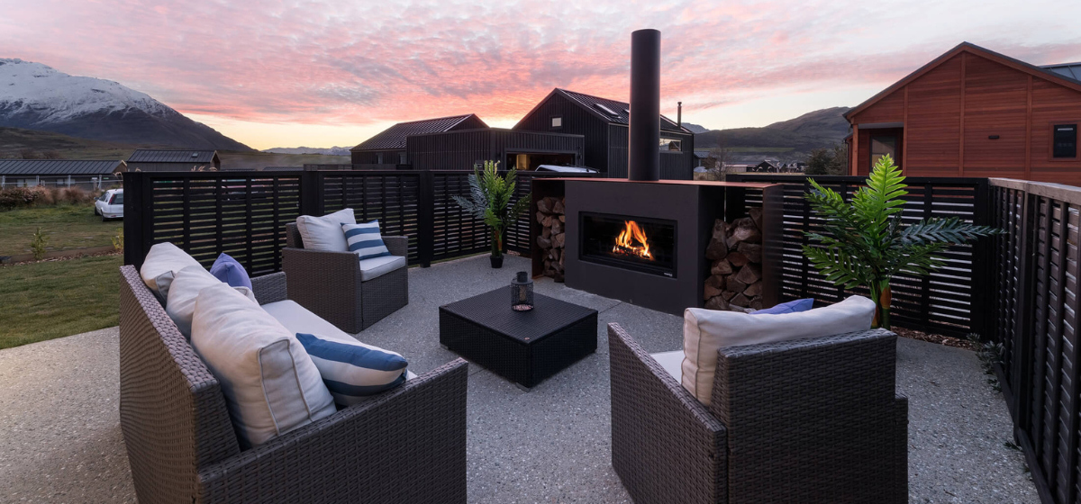 outdoor fireplace for small spaces