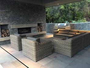 custom award winning outdoor fireplace queenstown