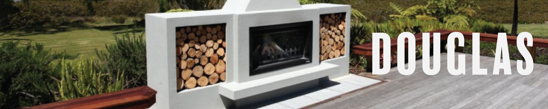 Douglas is a traditional styled outdoor fireplace Douglas is a traditional styled outdoor fireplace