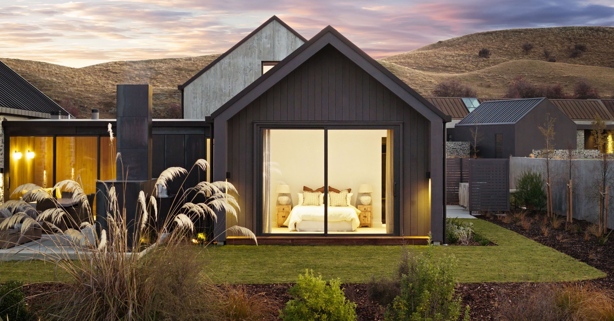 Trendz New Zealand Millbrook resort outdoor fireplace