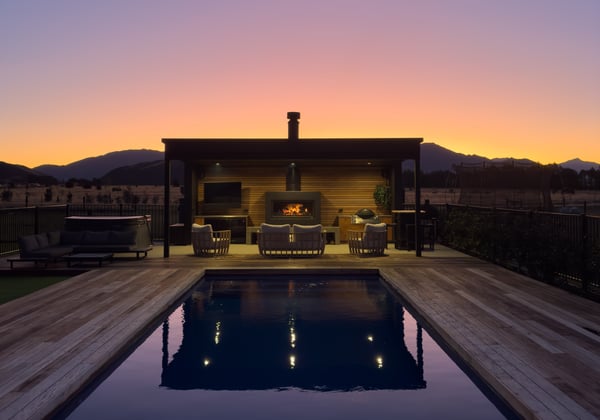 outdoor fireplace