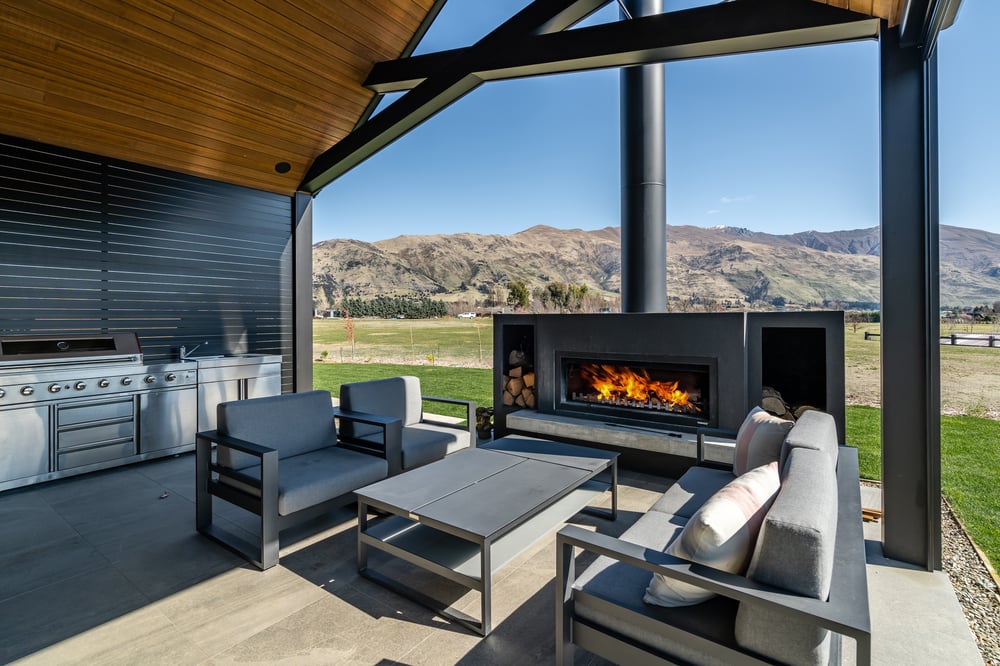 Burton Outdoor Fireplace - Alpine Estate