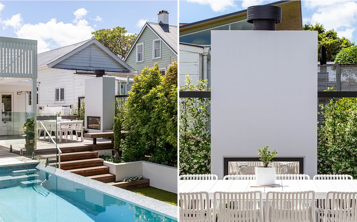 hudson outdoor fireplace paint and plaster finish