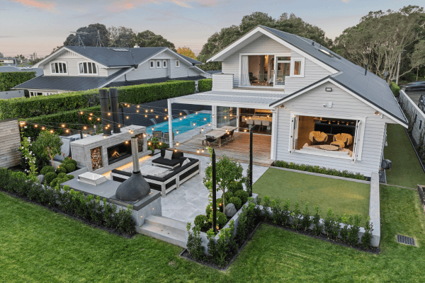 Outdoor fireplace design