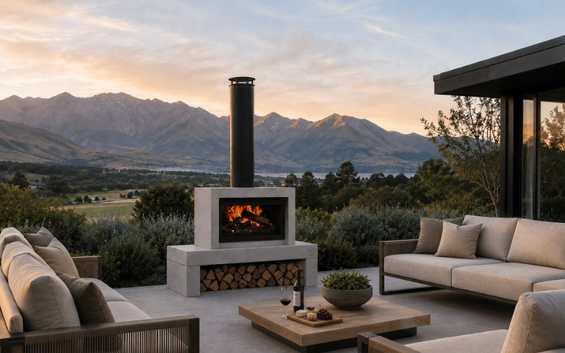 small space outdoor fireplaces