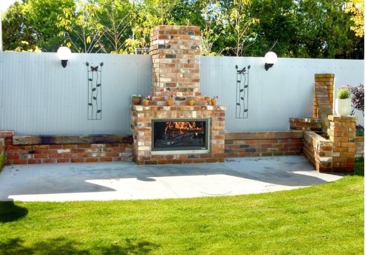 Best outdoor fireplace - country style