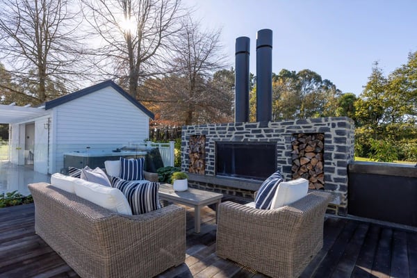 Trendz twin peak outdoor fireplace