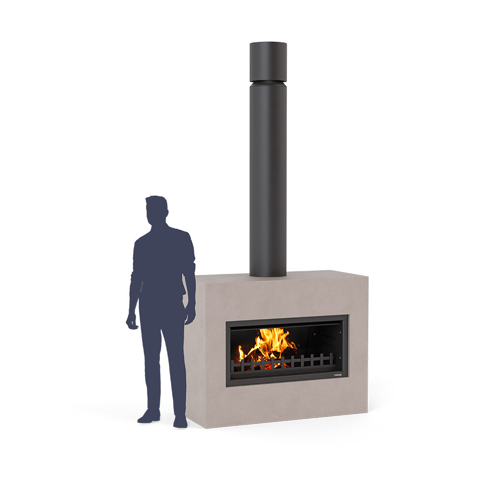 Mini Burton outdoor fireplace render 