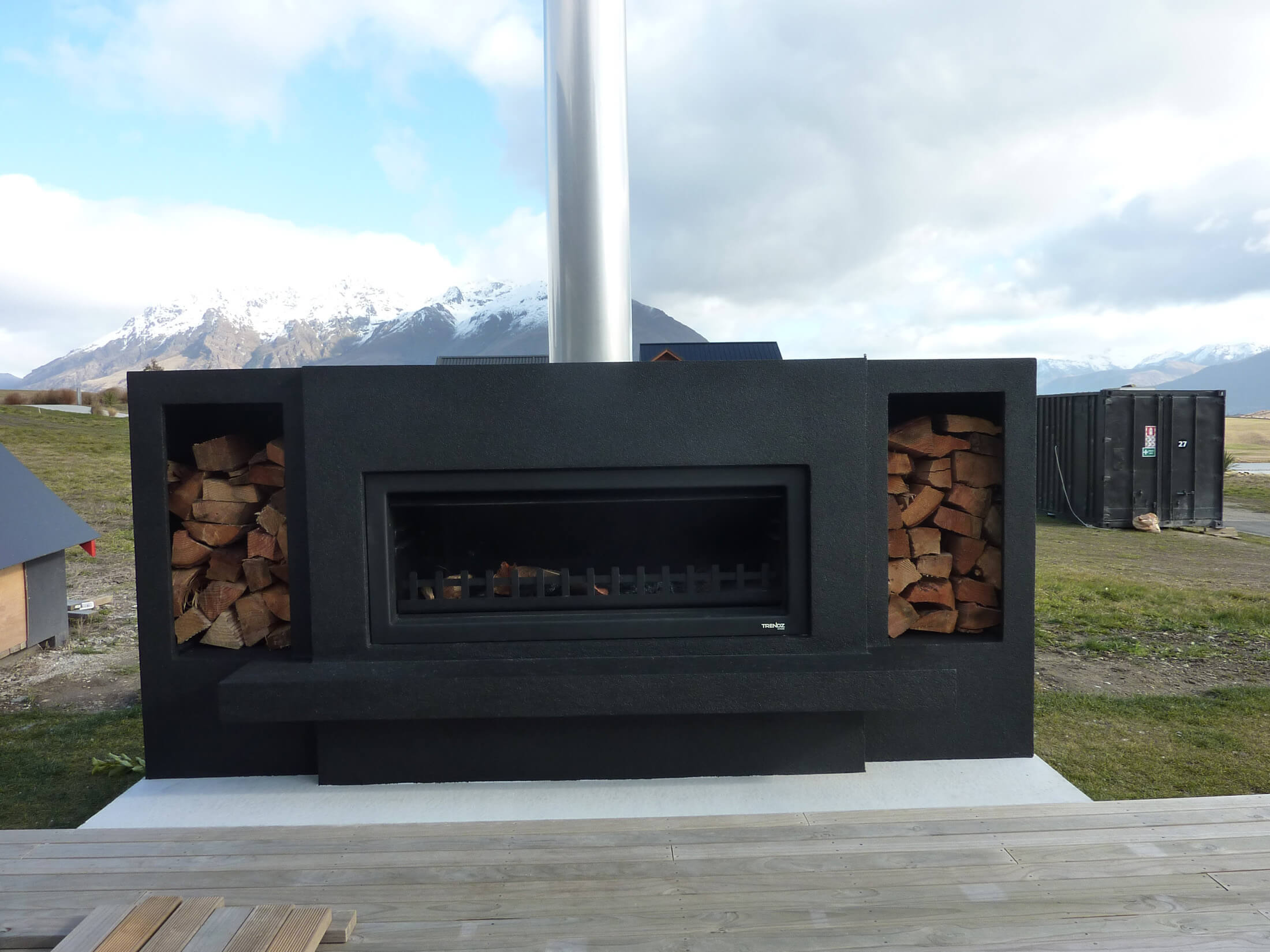 The Burton Outdoor Fireplace By Trendz Outdoors Free Delivery