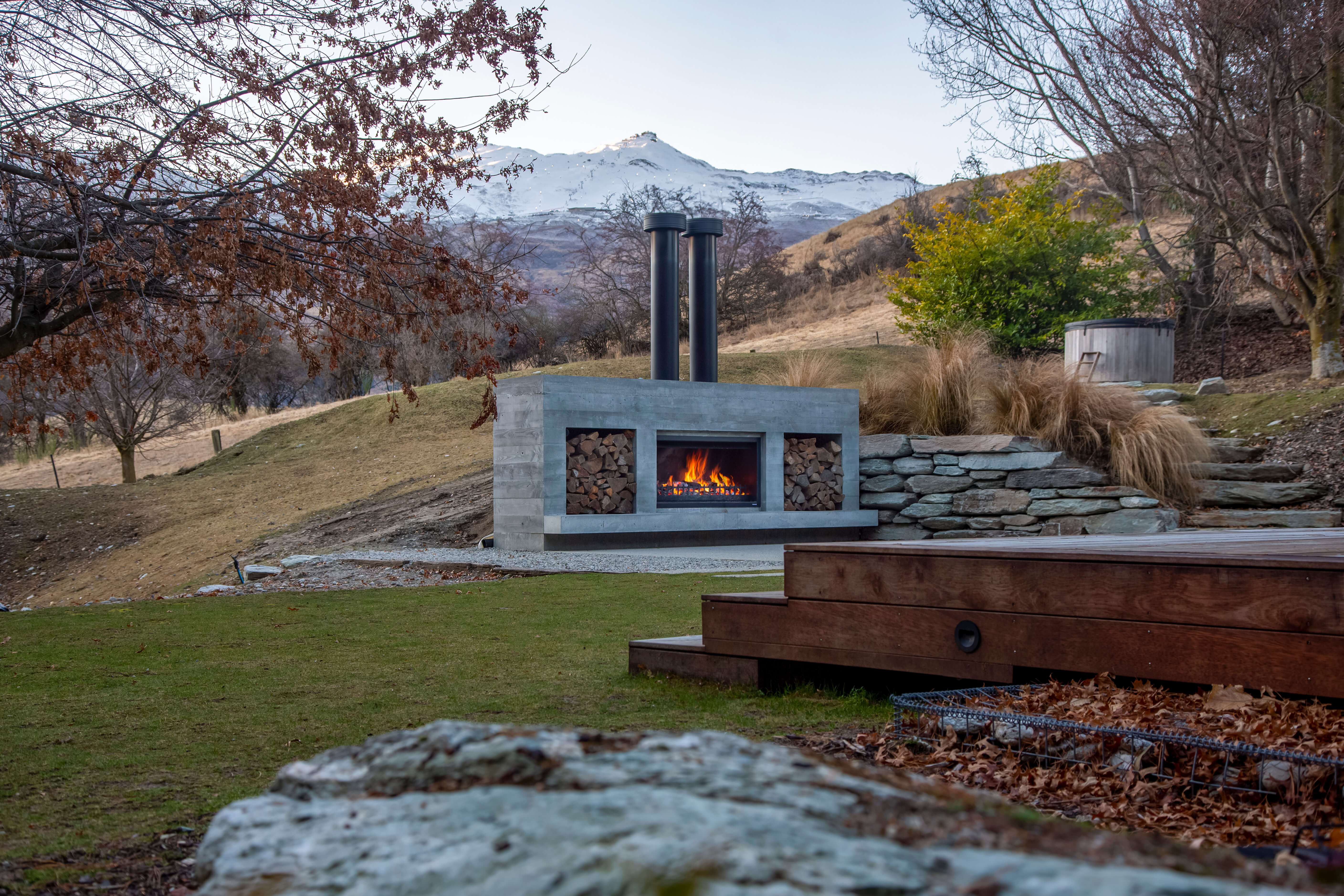 How customisable is an outdoor fireplace?