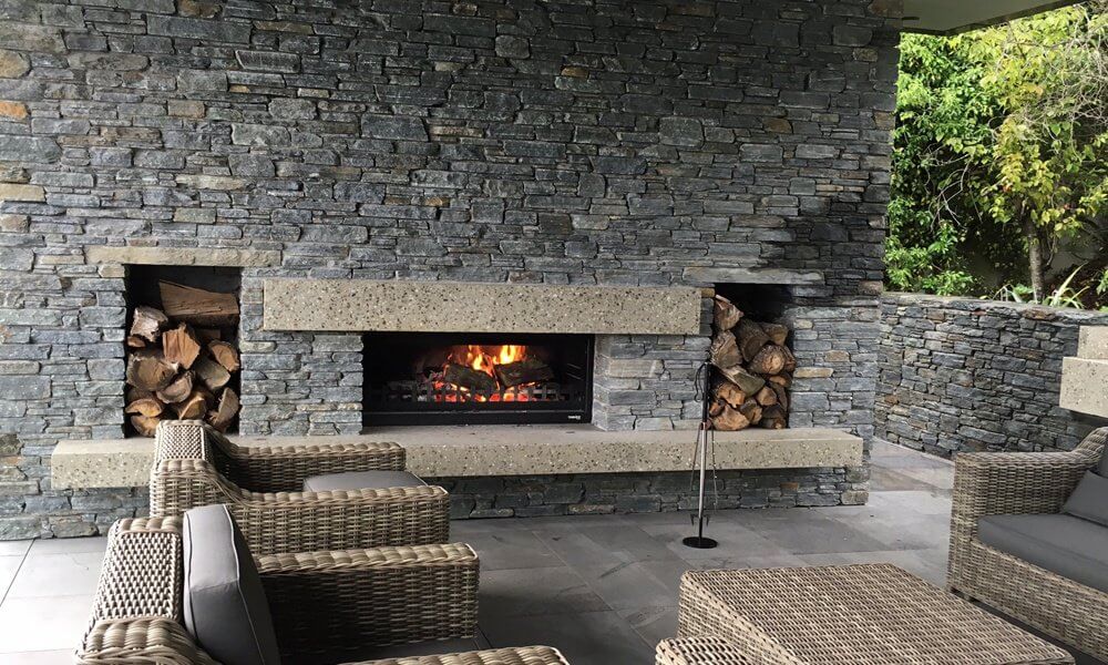 outdoor fireplace for the ultimate outdoor wow factor
