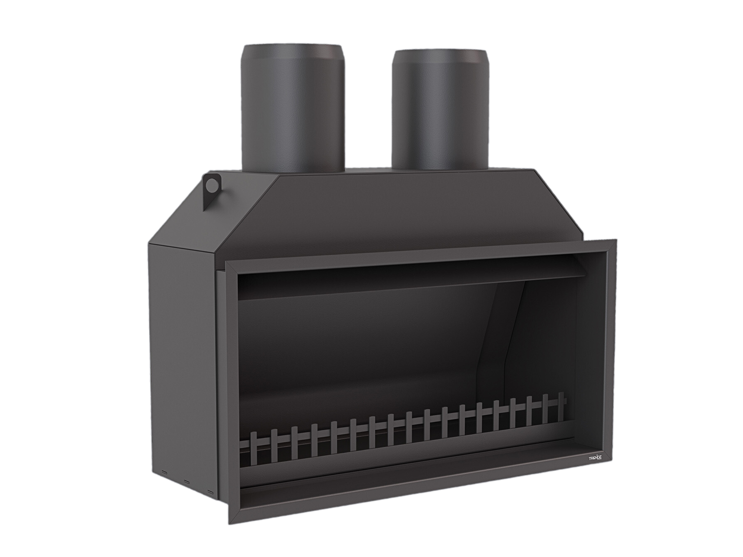 T1600 firebox with two chimneys