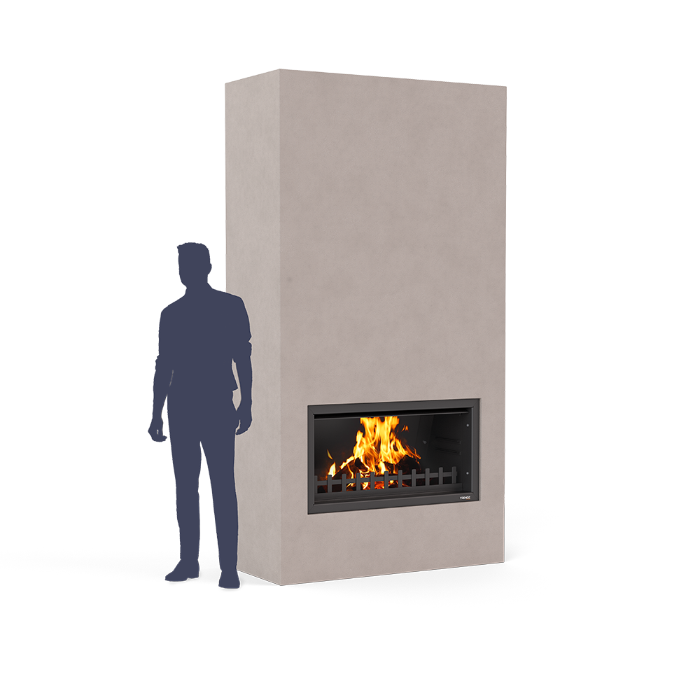 Hudson outdoor fireplace render