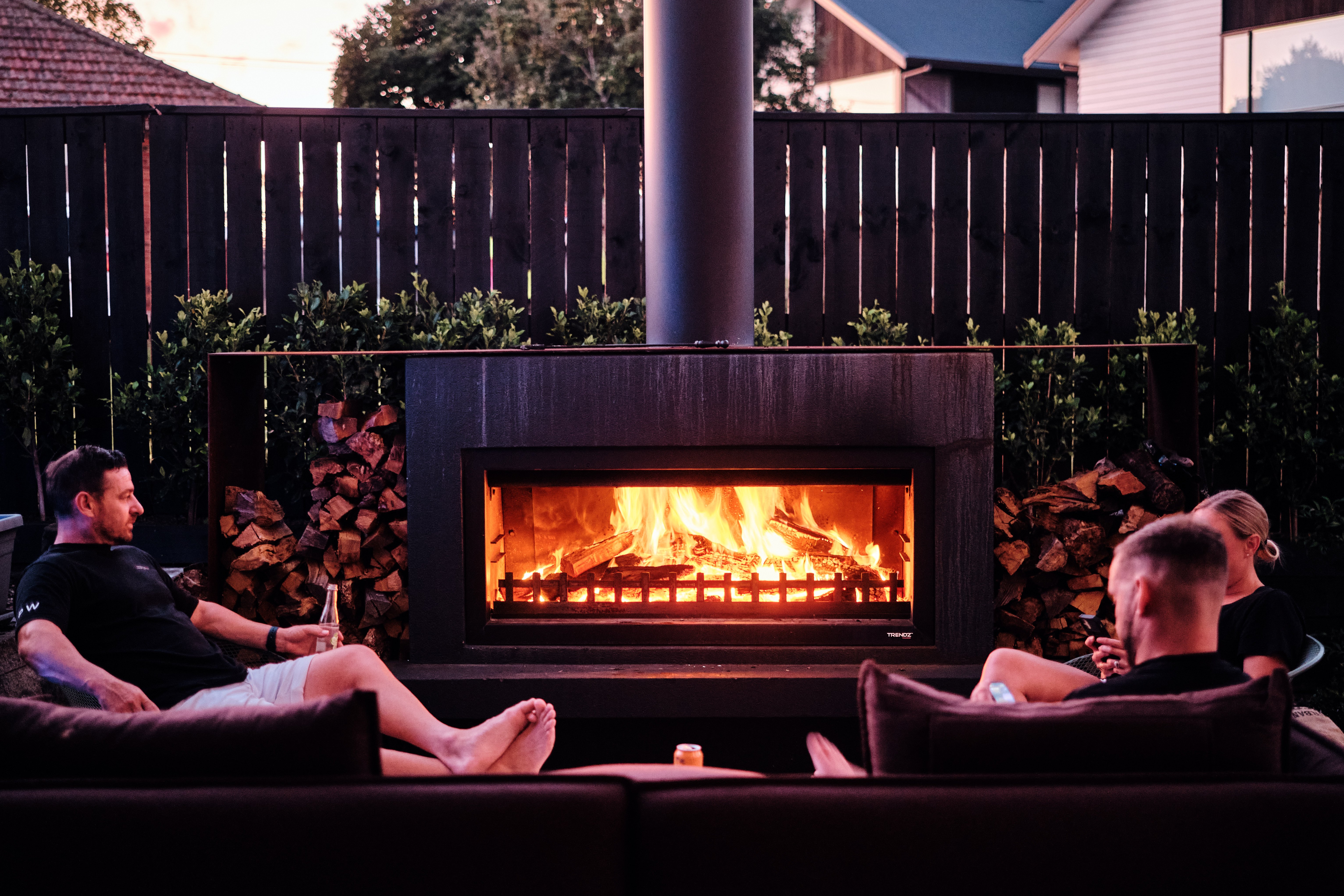 Outdoor fireplace consents near boundary