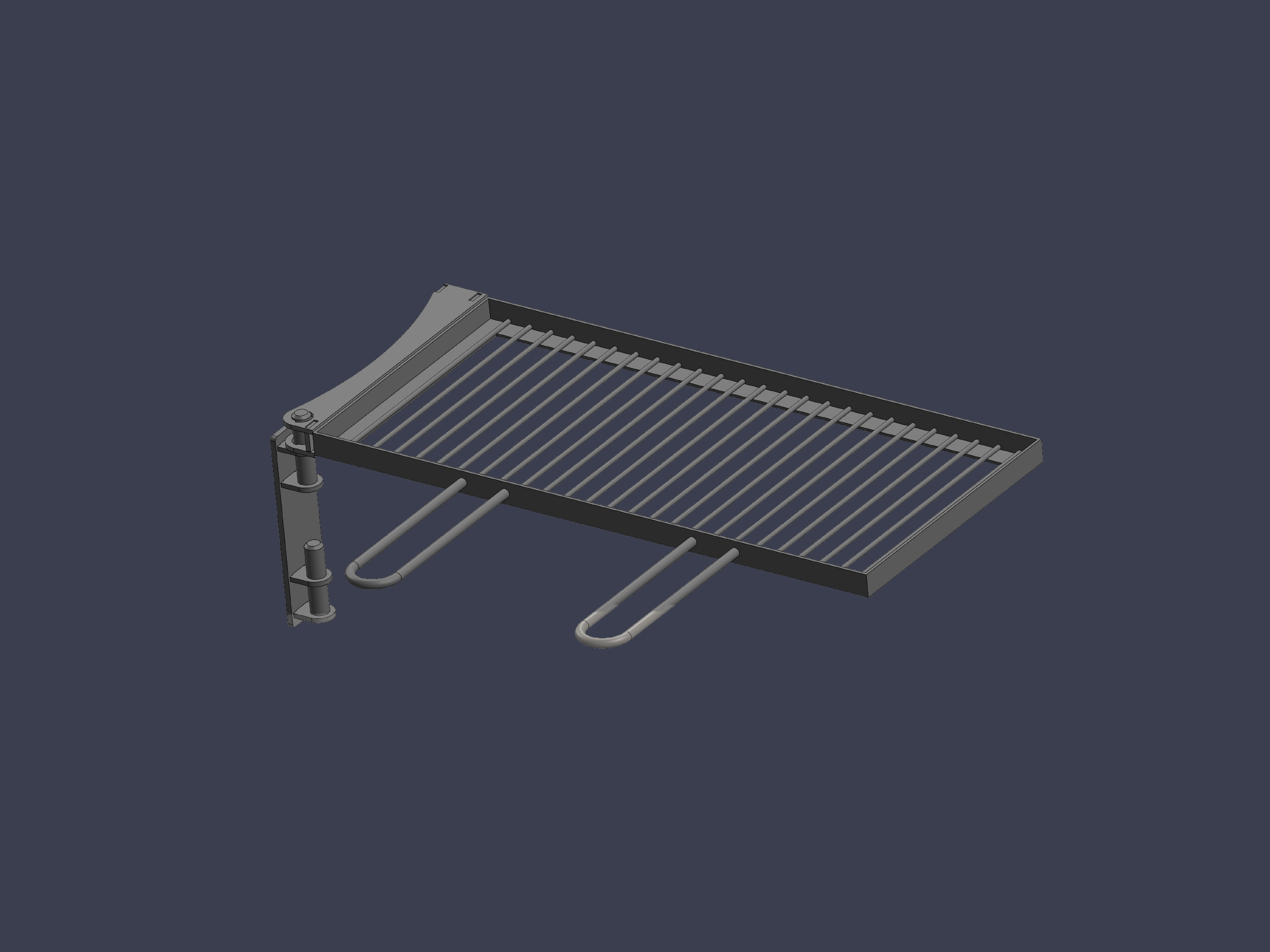Swinging cooking grill for open fire cooking