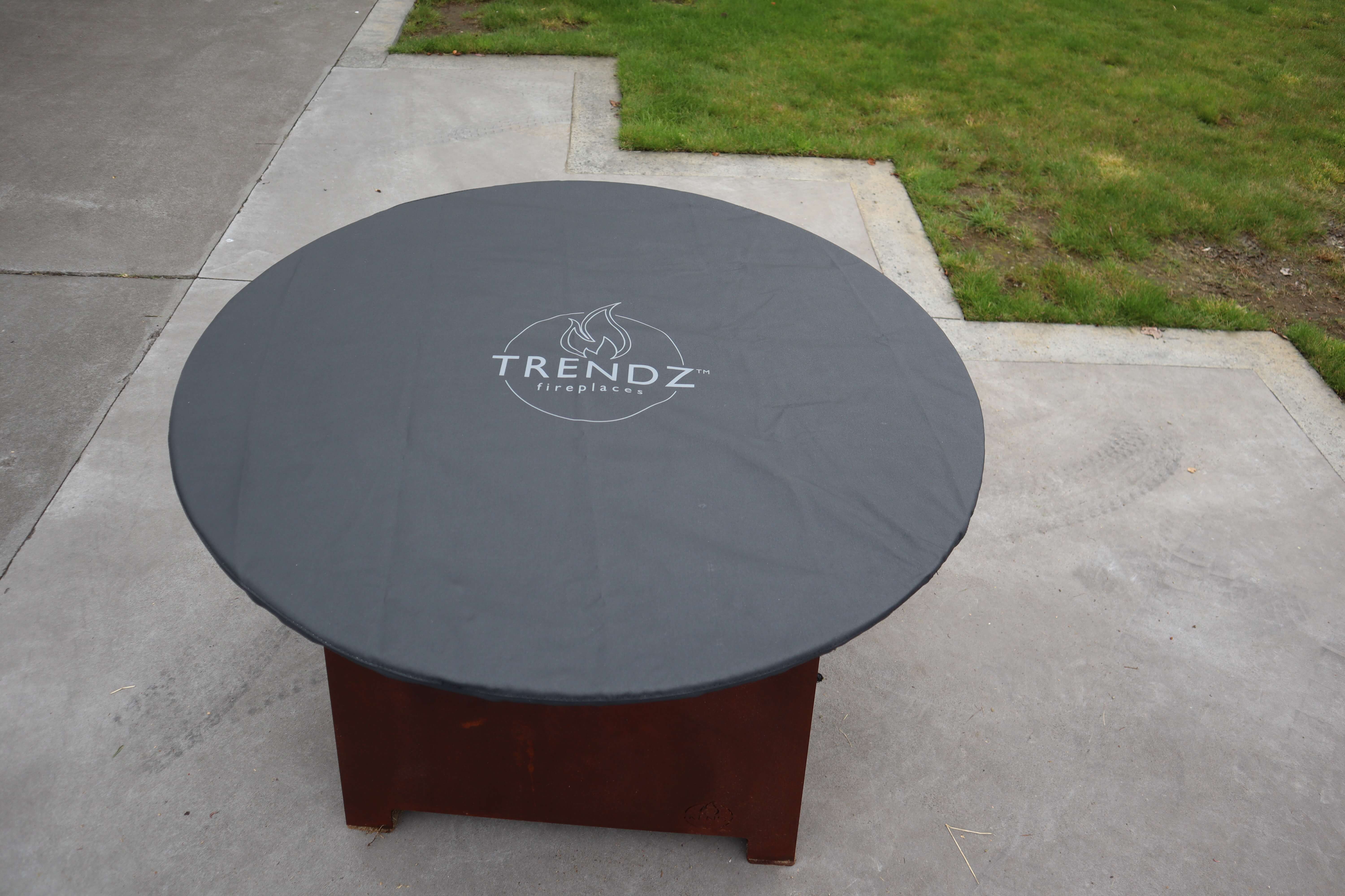 Protecting outdoor firepit with a canvas cover