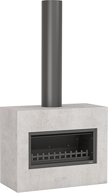 Trendz outdoor fireplace in the Mini Burton design