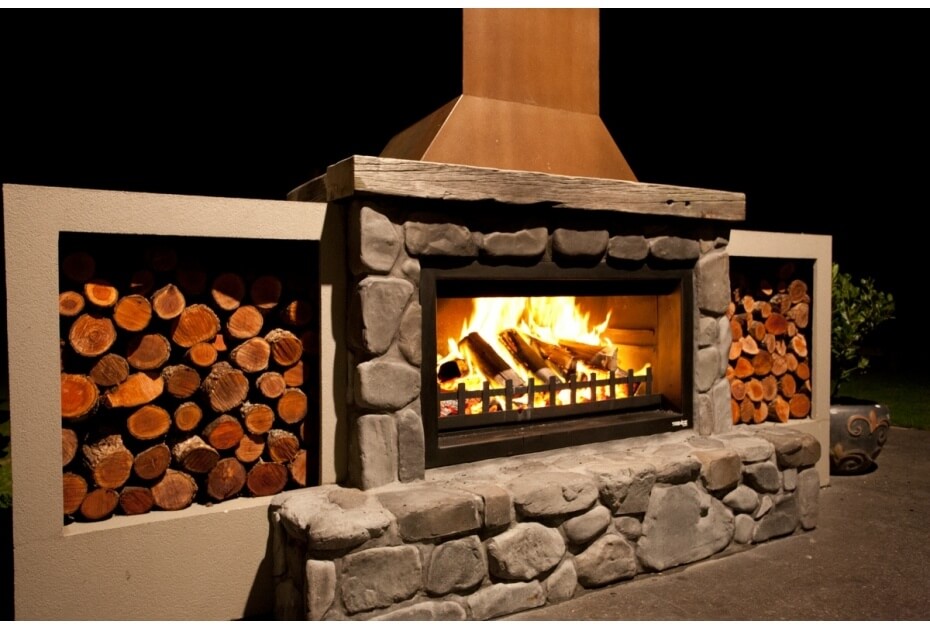 outdoor fireplace for the ultimate outdoor wow factor