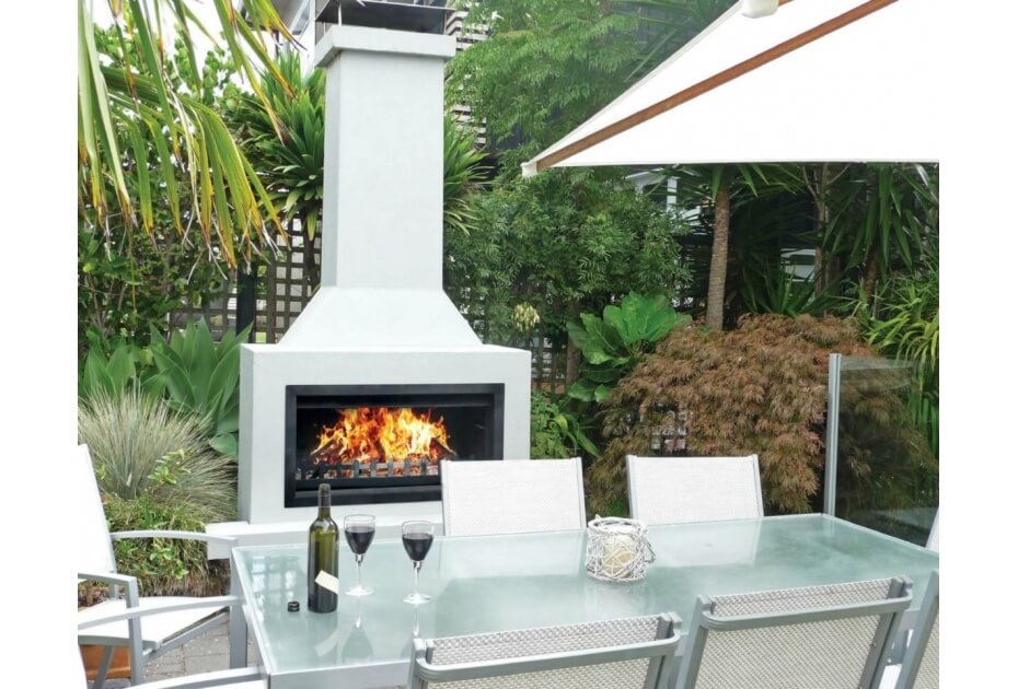 The Douglas Outdoor Fireplace By Trendz Outdoors Free Delivery Douglas White Chair Table Fire Chimney Cap Garden