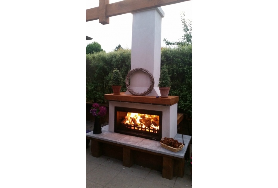 The Douglas Outdoor Fireplace Available From Trendz Outdoors Douglas With Hearth