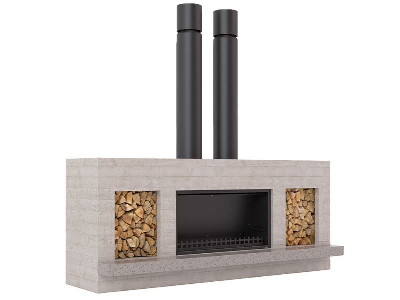 Large outdoor fireplace - Twin Peak