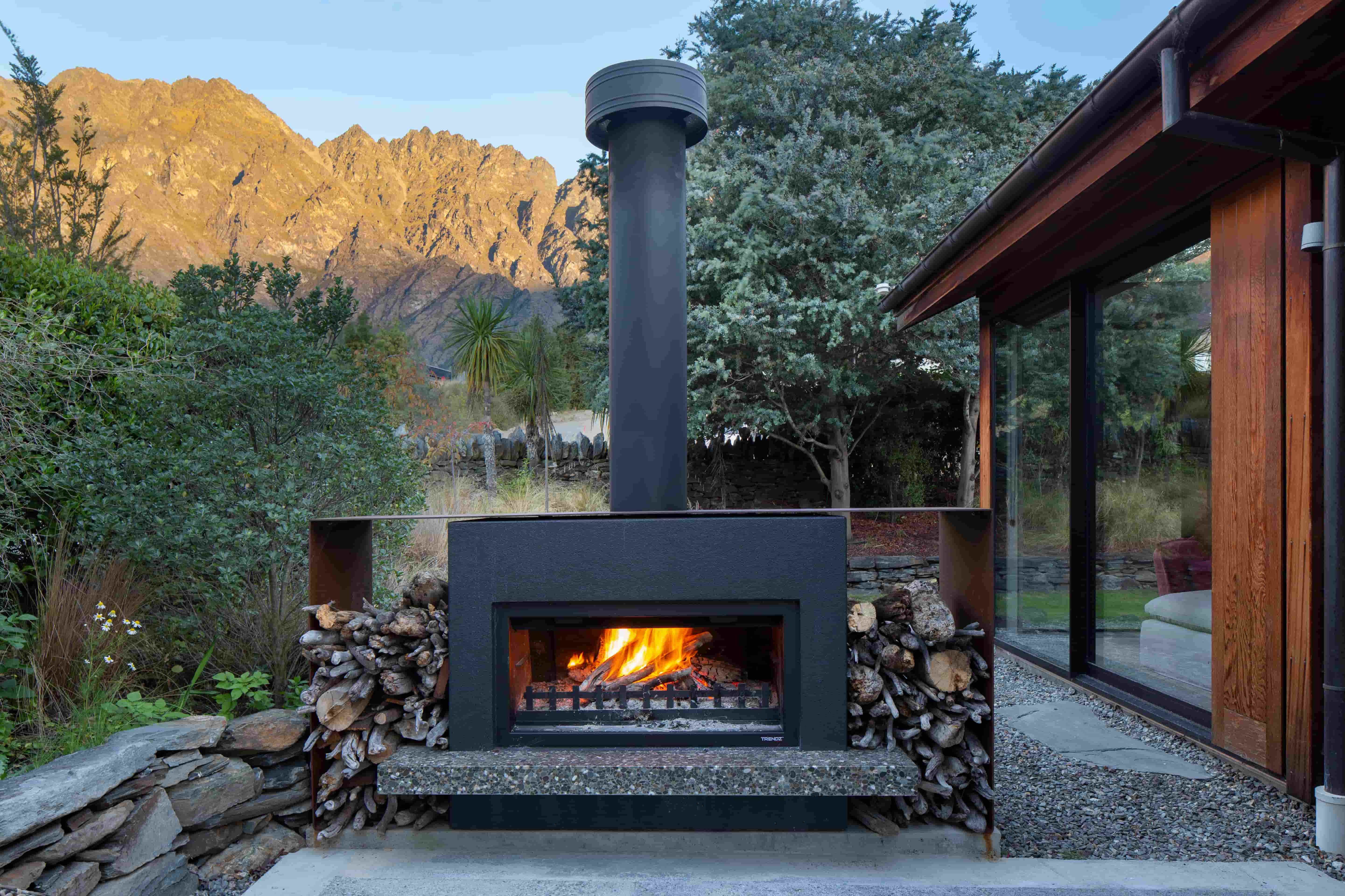 Mini Burton outdoor fireplace in Queenstown